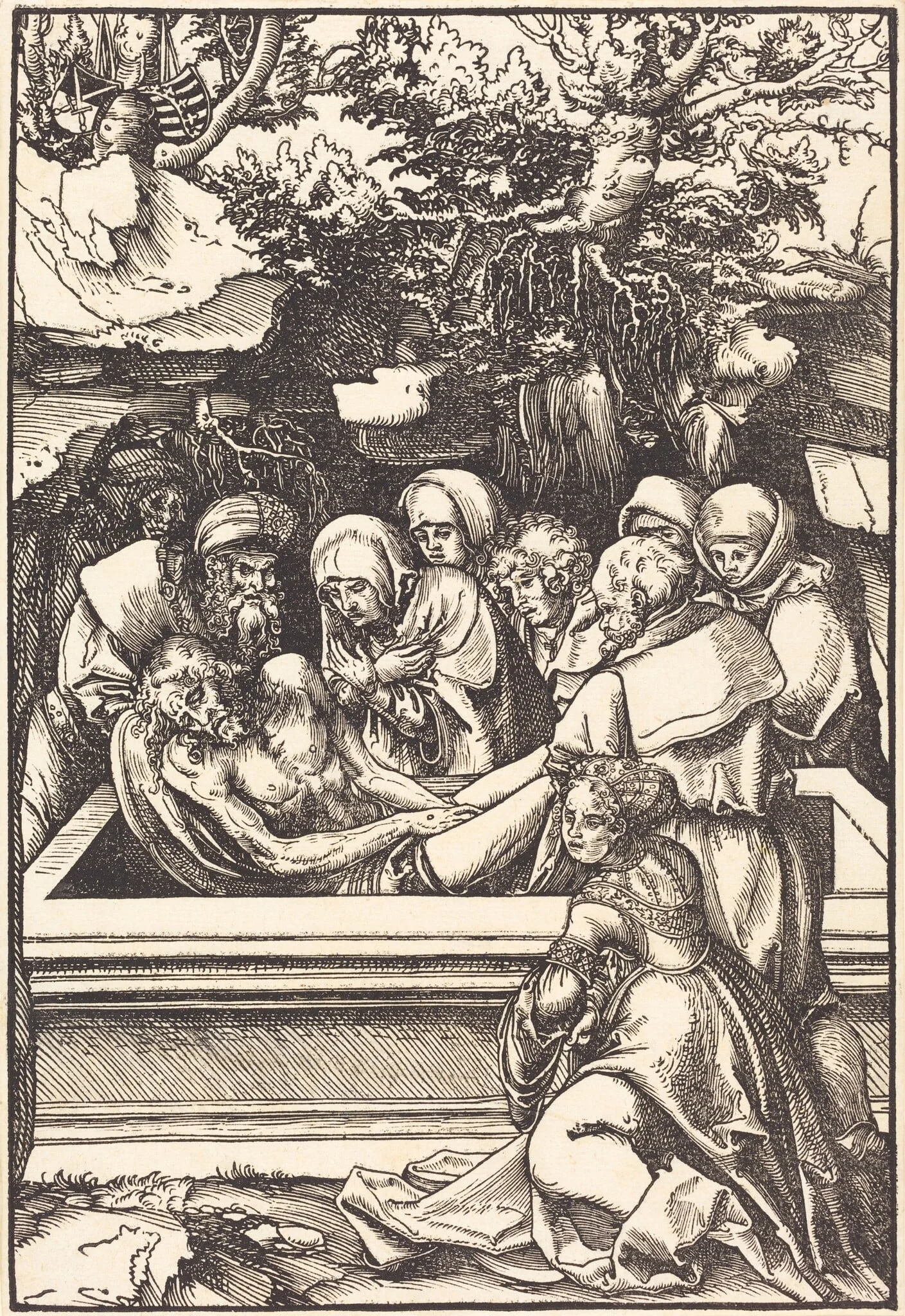 The Entombment, by Lucas Cranach the Elder, ink, 1509