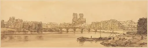 View of Pont de la Tournelle and Notre Dame Taken from the Arsnel: pl.11