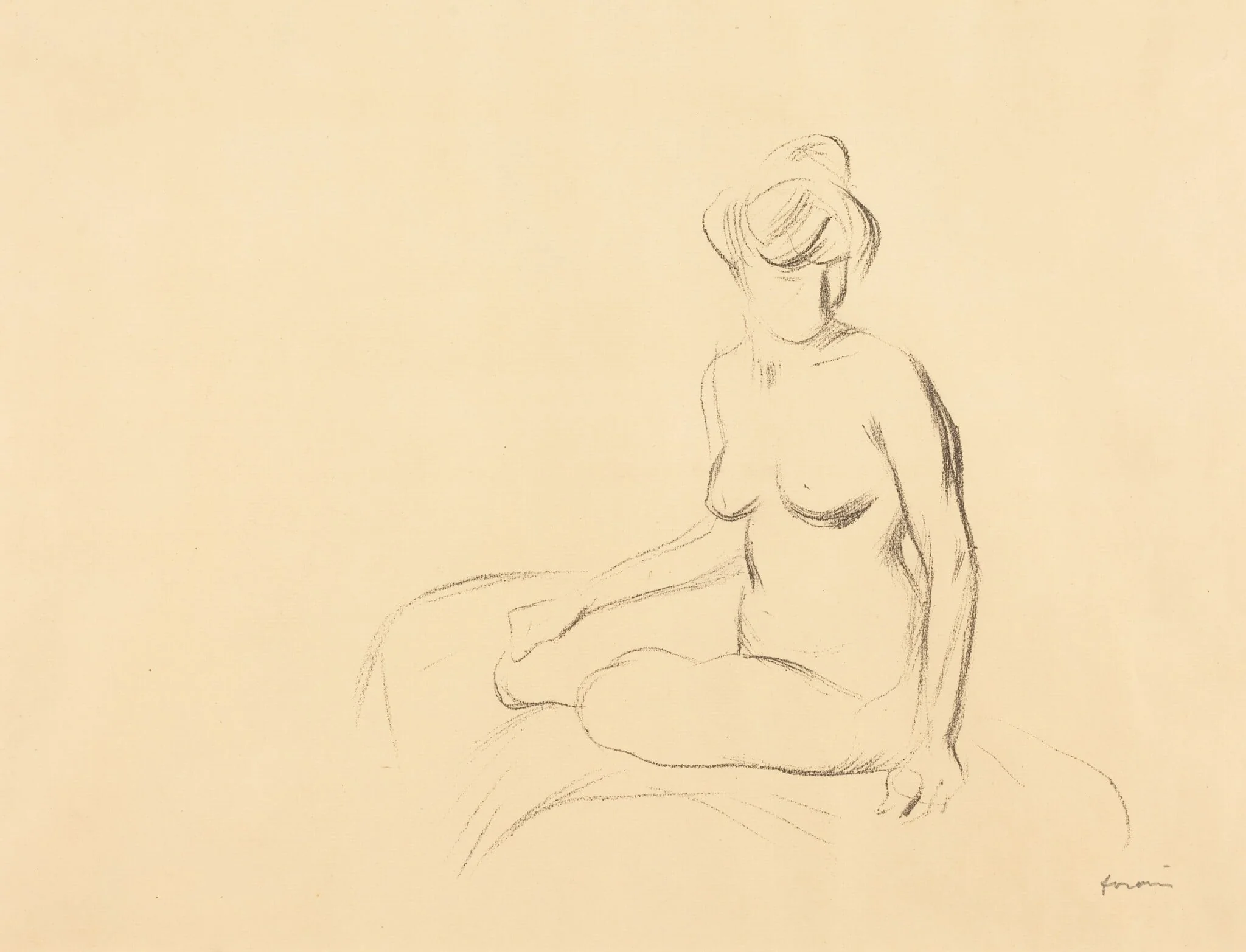 Etude de femme nue, les bras abaissés (Study of a Nude Woman, with Lowered Arms)