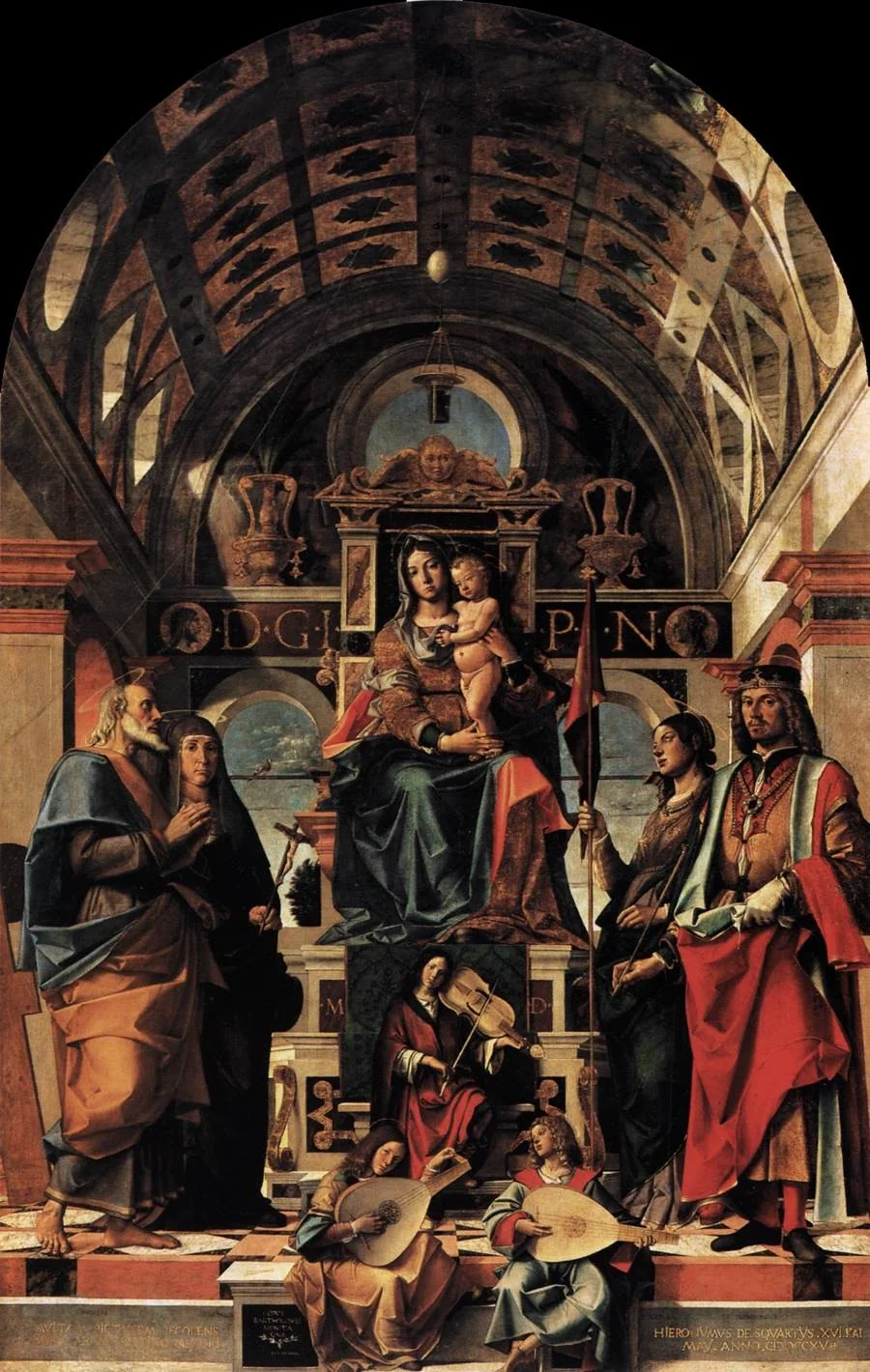Madonna and Child enthroned with Saints