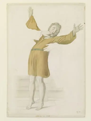 A figure copied from a fresco by Domenichino at the Monastery of Grotta Ferrata