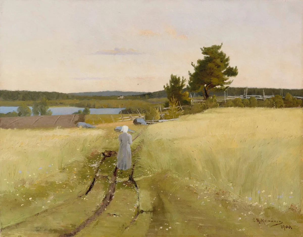 Haminalahti, emäntä polulla, by Sigfrid August Keinänen, unspecified
