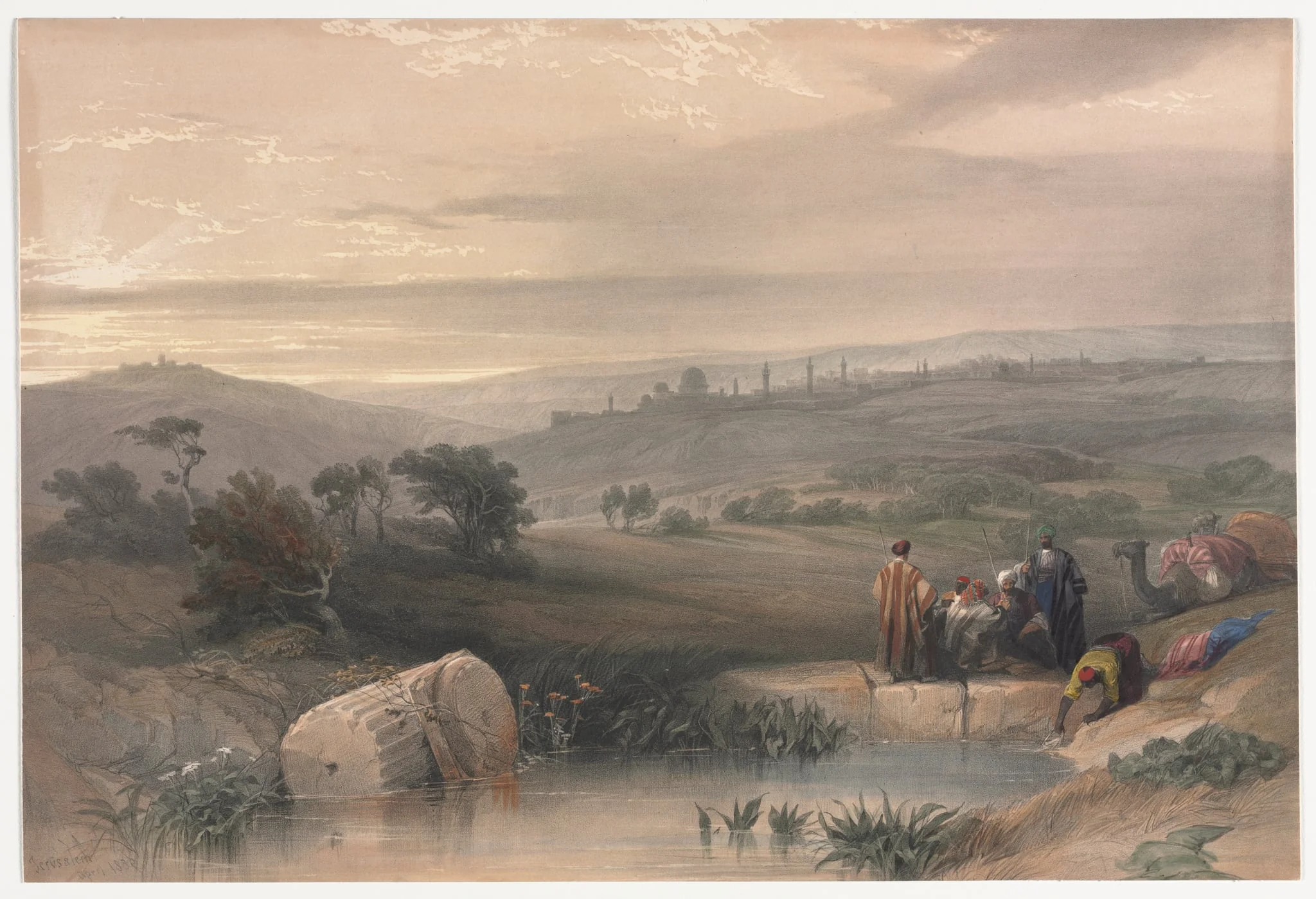 Jerusalem from the North, by David Roberts, 1839