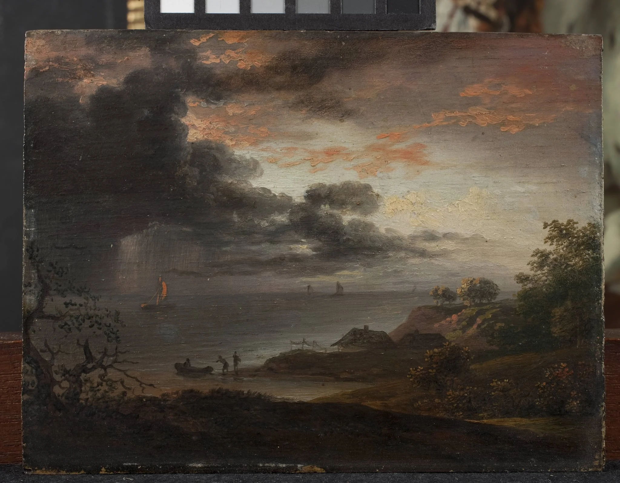 Tordenregn nedstyrtende i havet, by Unknown, 1791