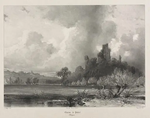 Voyages pittoresques et romantiques dans l'ancienne France.  Bretagne:  Chateau de Penhoet