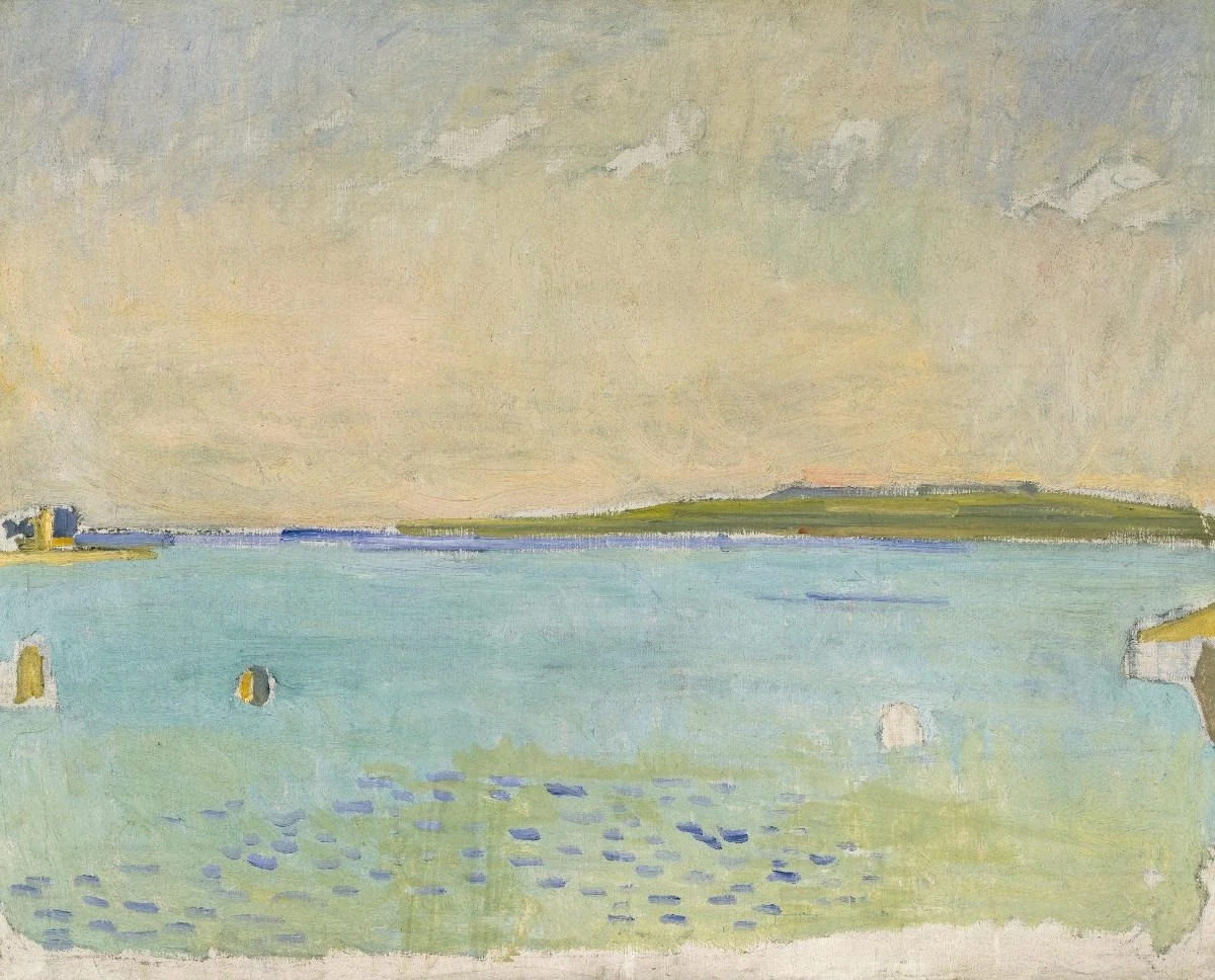 Genfersee von Caux aus, by Ferdinand Hodler, oil, 1917