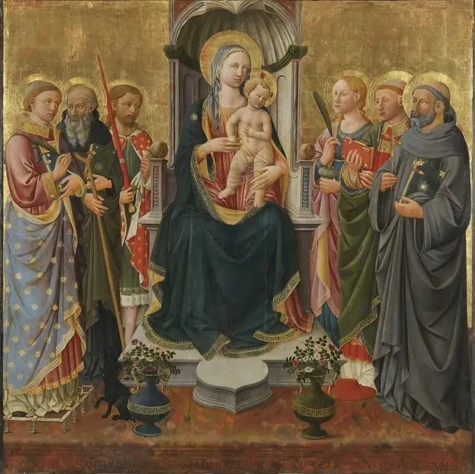 Madonna and Child and 6 Saints