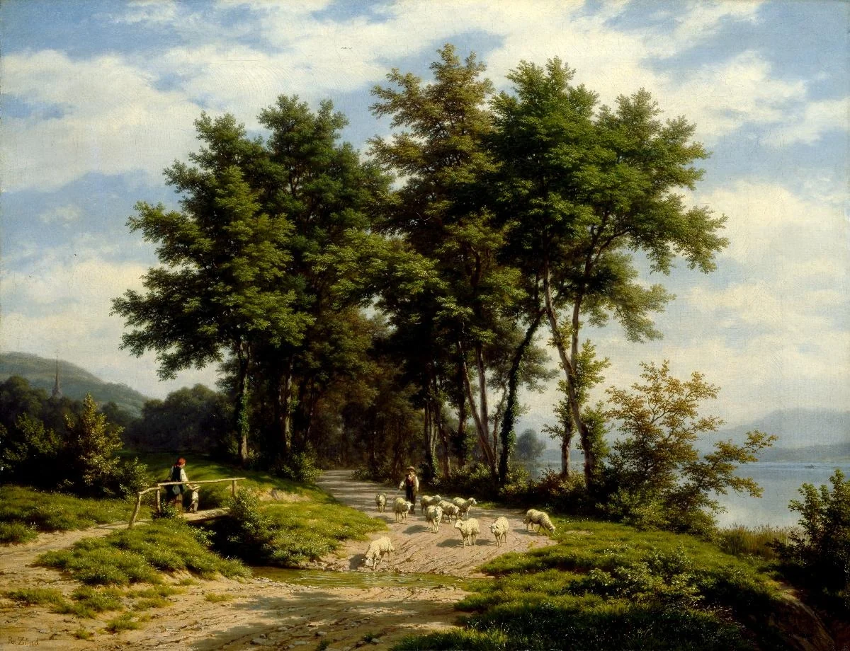 Sempachersee, by Robert Zünd, oil, 1862