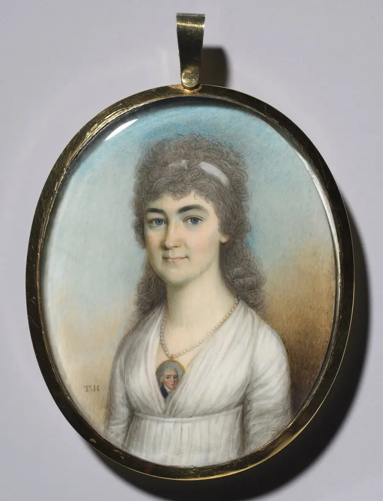 Portrait of a Woman Wearing a Miniature