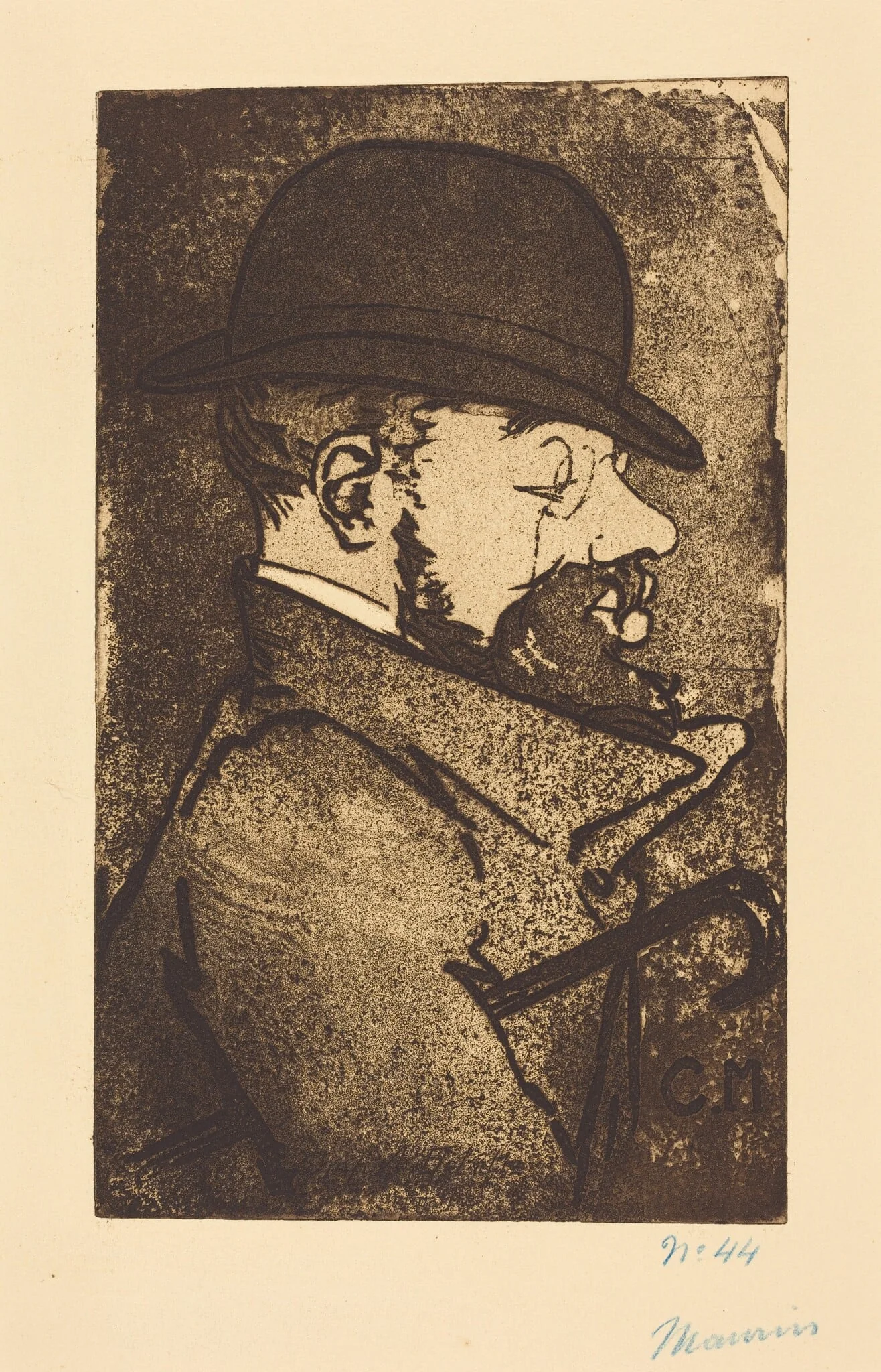 Henri de Toulouse-Lautrec, by Charles Maurin, ink, 1890