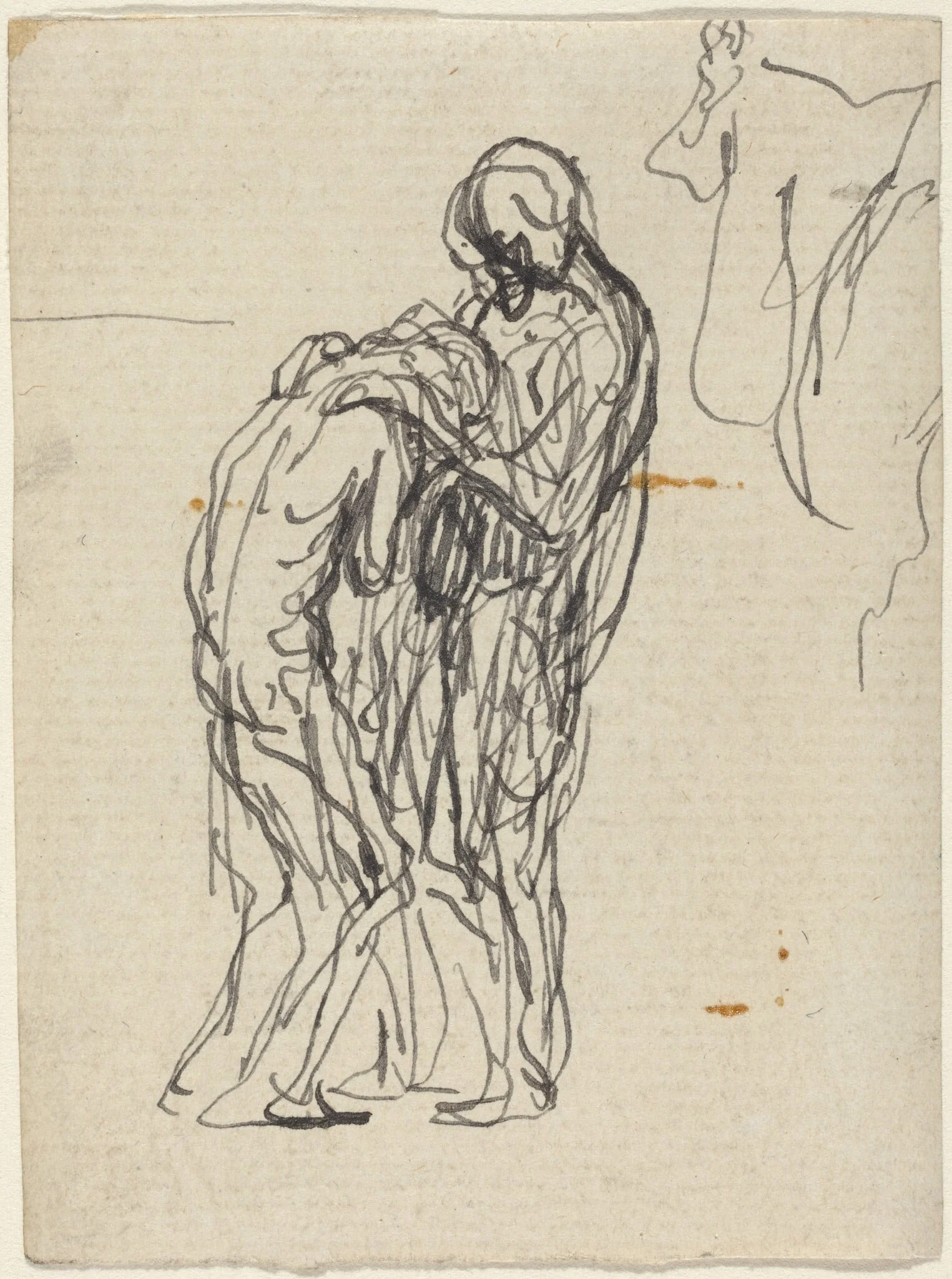 The Prodigal Son, by Honoré Daumier, ink, 1844