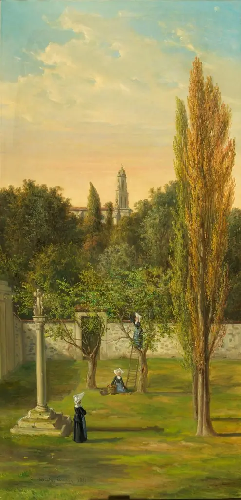 Jardín de un convento de monjas