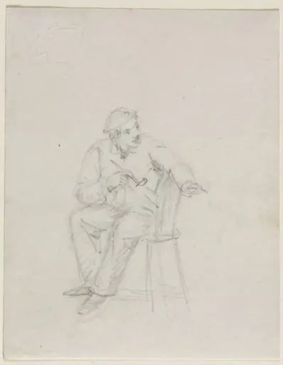 Man Smoking a Pipe