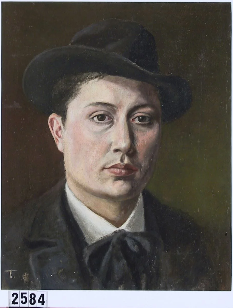 Portret de bărbat cu pălărie, by Emerich Tamás, unspecified