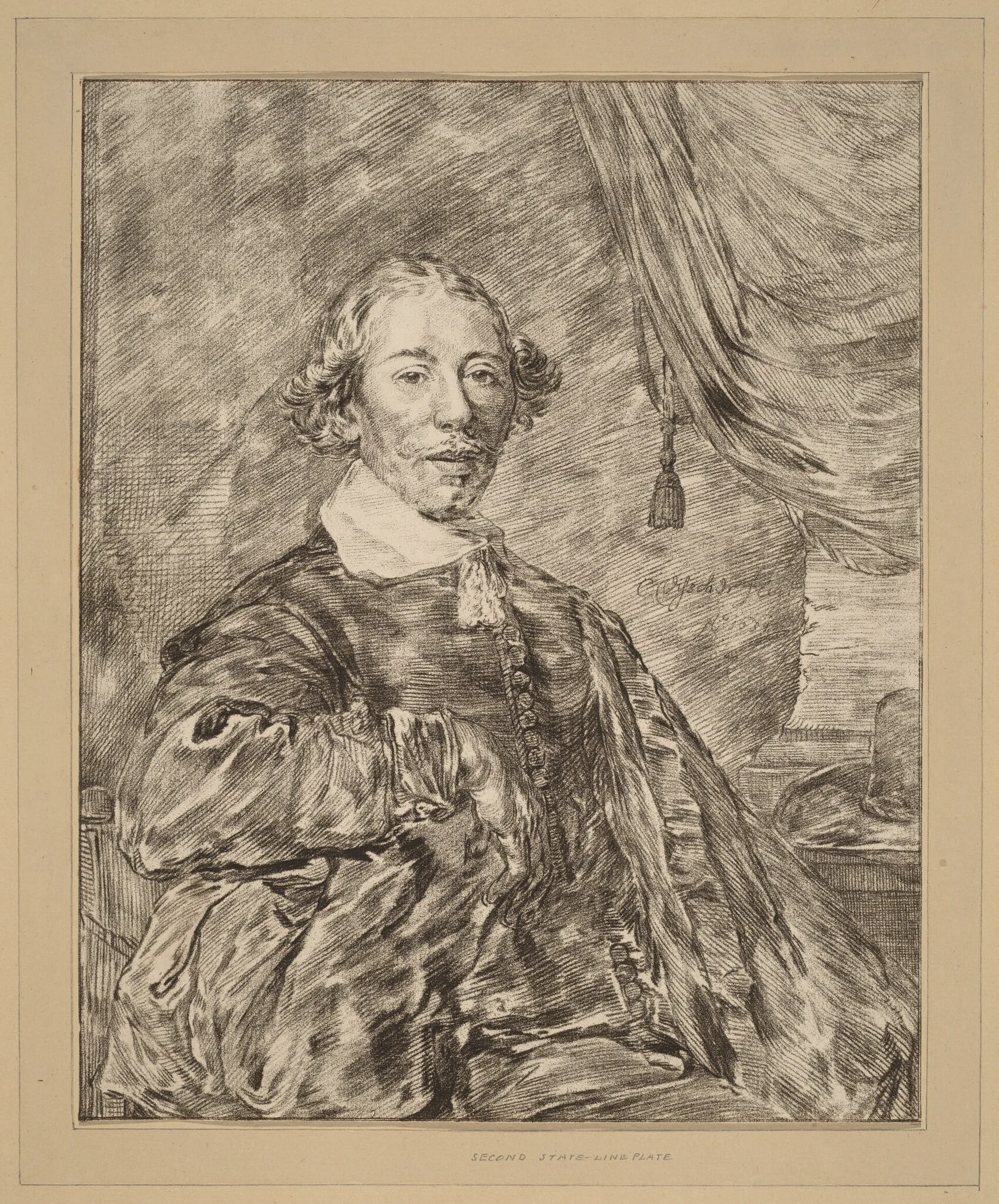 Portrait of a Seated Man, by Jacobus Buys, chalk, 1771