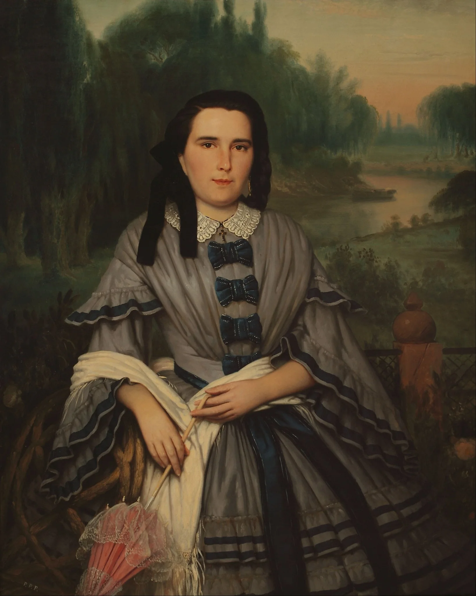 Retrato de la Señora Elvira Lavalleja de Calzadilla, by Prilidiano Pueyrredón, oil, 1859