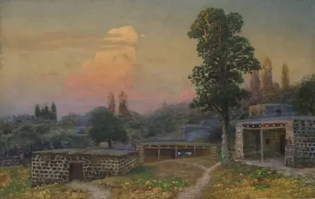 Armenian village at sunrise
