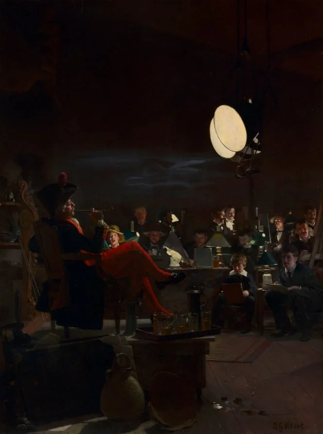 A Night Class, by Jehan Georges Vibert, unspecified, 1881