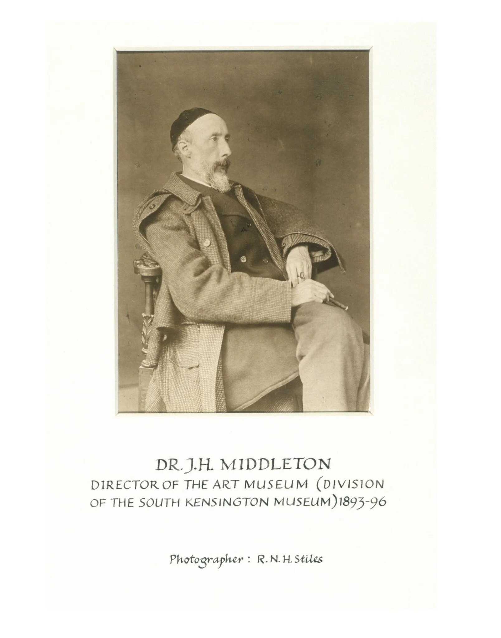 Dr. John Henry Middleton, Director of the Art Museum, 1893-1896, by R. & H. Stiles Photographers, photographic, 1894