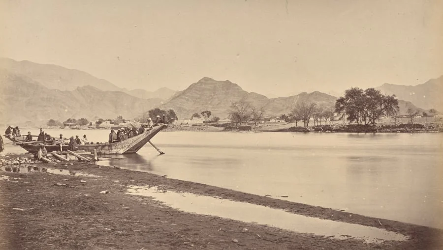 Lalpura from the Ferry, by John Burke, 1879