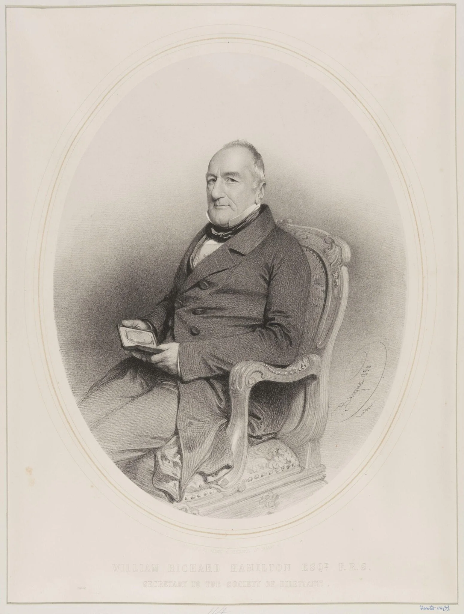 William Richard Hamilton (1777-1859), by Charles Baugniet, 1850