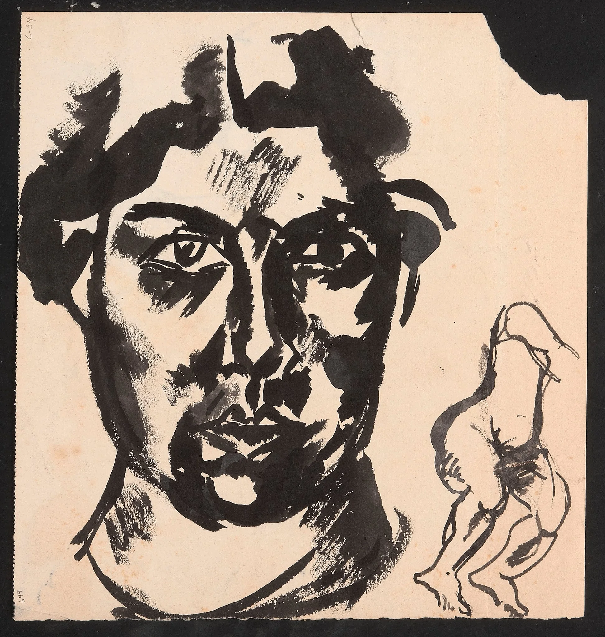 Χωρίς τίτλο (recto)
Αυτοπροσωπογραφία (verso), by Liubov Popova, unspecified, 1916