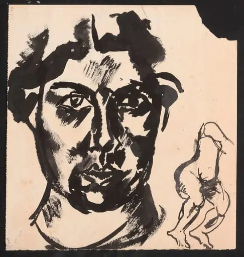 Χωρίς τίτλο (recto)
Αυτοπροσωπογραφία (verso)