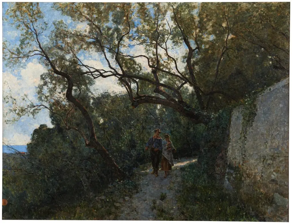 Paisaje en las cercanías de Génova o En el bosque
