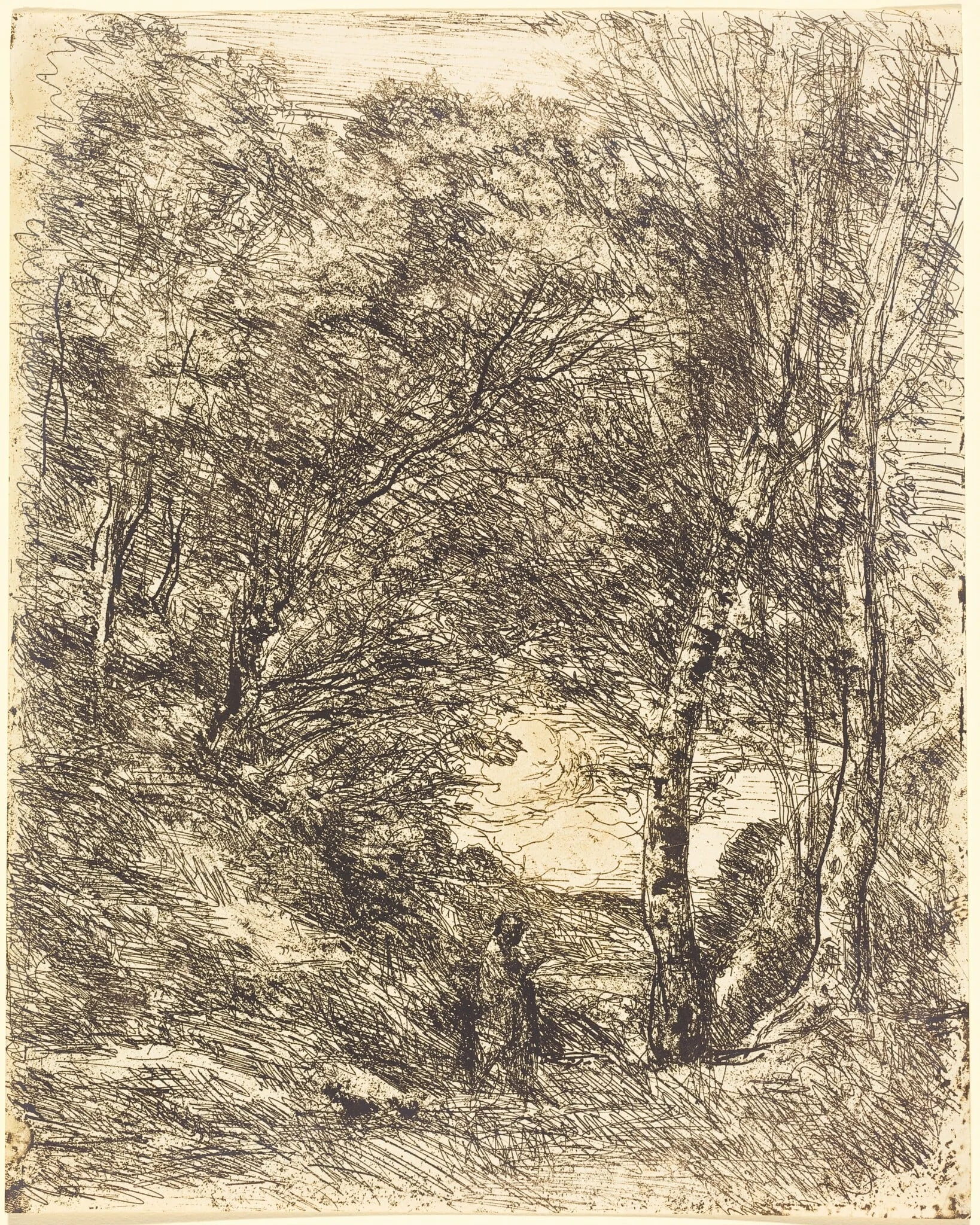 The Gardens of Horace (Les Jardins d'Horace), by Jean Baptiste Camille Corot, 1855