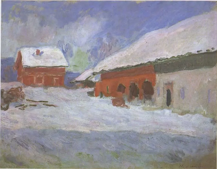 Norvège, les maisons rouges à Björnegaard