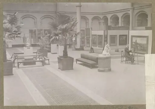 South Kensington Museum, Exhibition of paintings, North Court, north-east corner