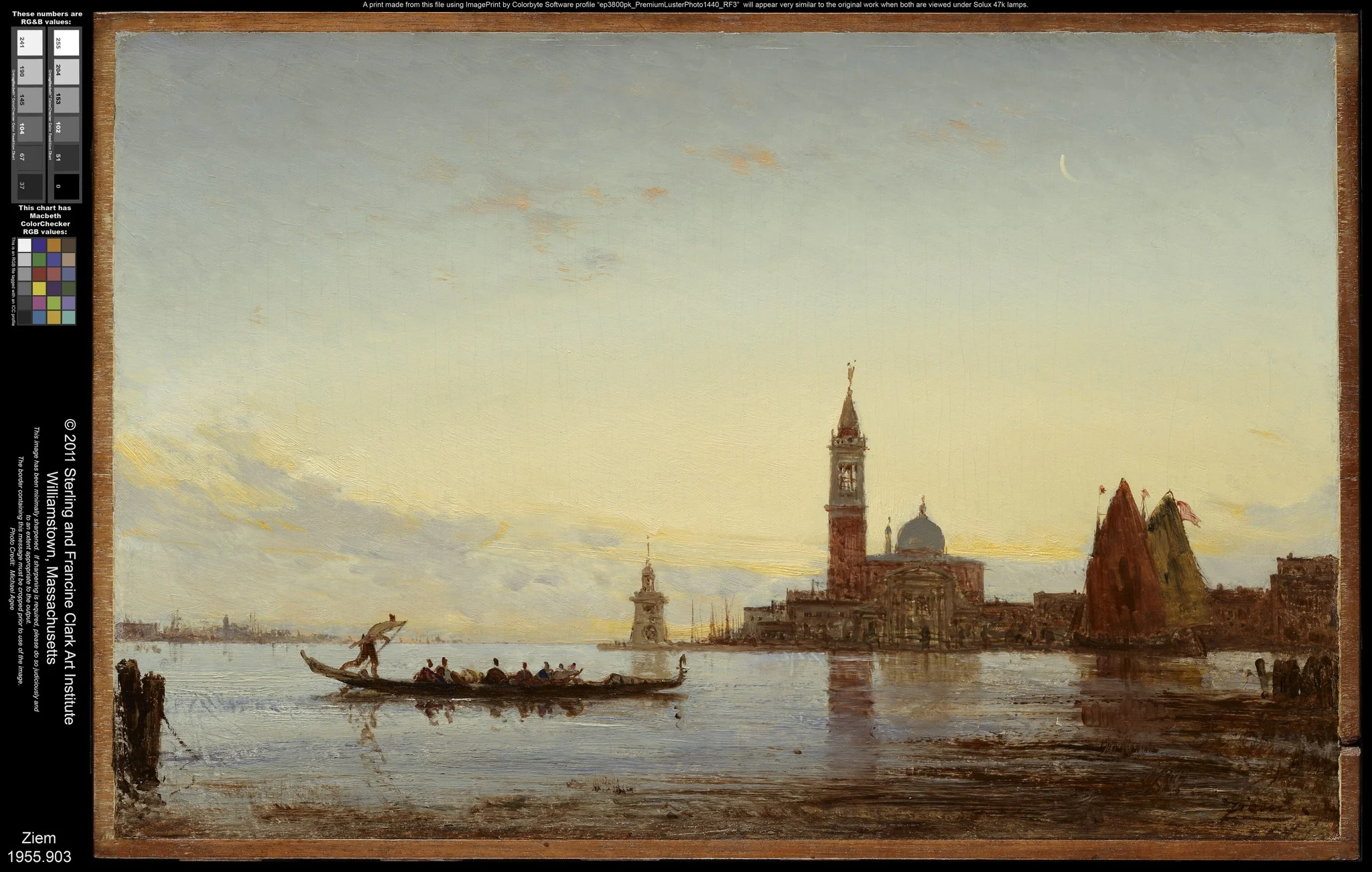 The Grand Canal, Venice (Gondola before San Giorgio)