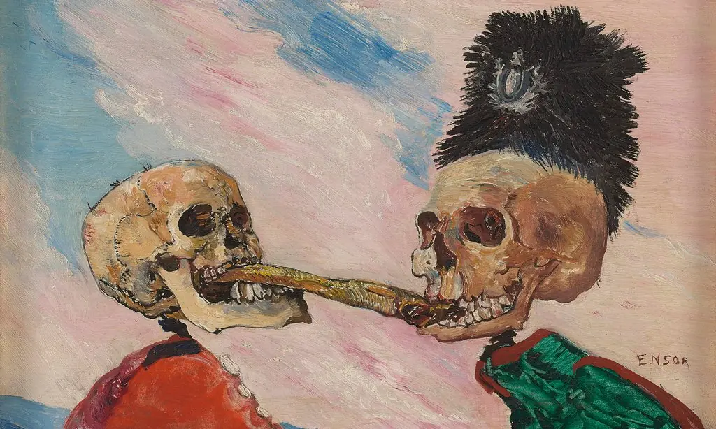 Skeletons Fighting over a Pickled Herring