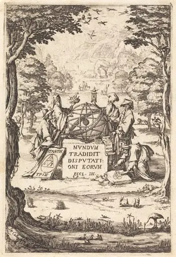 Frontispiece for the Sacred Cosmologia (Title with Astrologers)