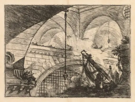 The Prisons:  A Series of Galleries with Crane-Like Erection of Beams