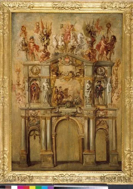 Sketch of the front of the triumphal arch of the Cardinal-Infant Ferdinand
