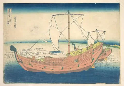 冨嶽三十六景　上総の海路|At Sea off Kazusa (Kazusa no kairo), from the series Thirty-six Views of Mount Fuji (Fugaku sanjūrokkei)