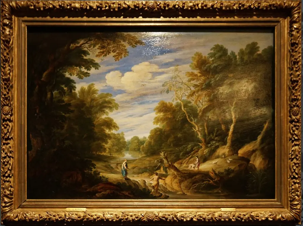 Forest landscape with figures