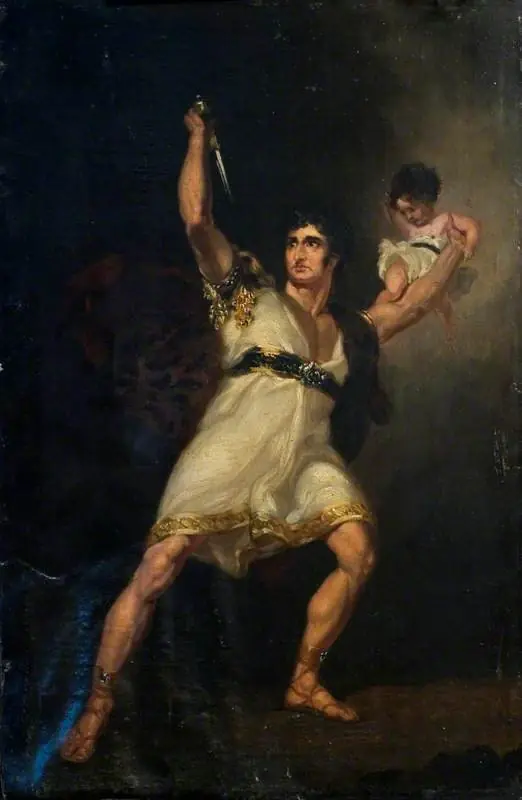 John Philip Kemble (1757–1823), as Rolla in 'Pizarro' Adapted by Richard Brinsley Sheridan from 'Die Spanier in Peru' by August Friedrich Ferdinand von Kotzebue