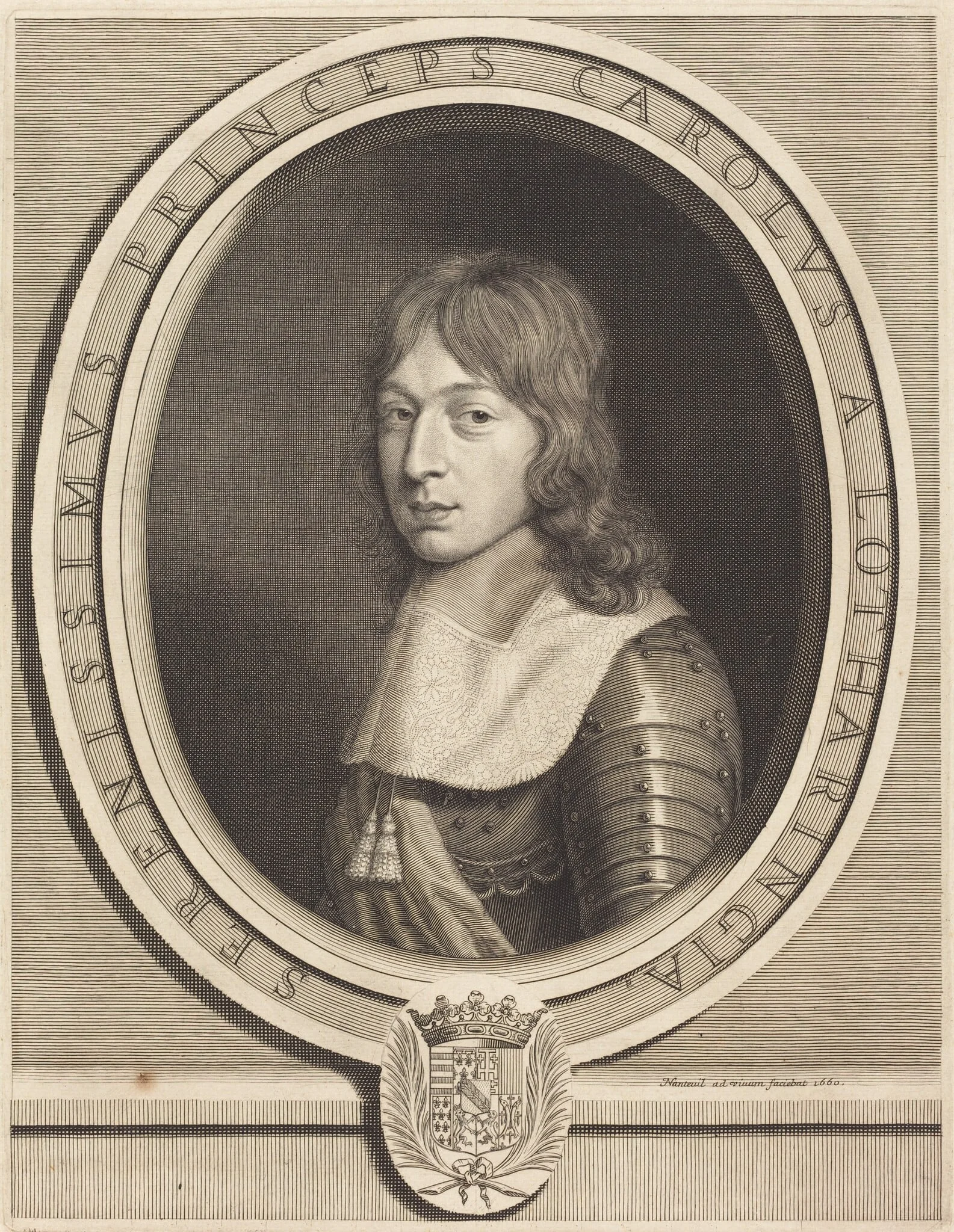 Charles V, Duc de Lorraine, by Robert Nanteuil, ink, 1660