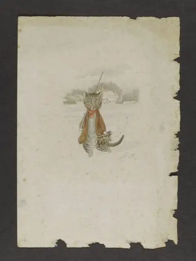 Kitten carrying game; illustration to 'The White Cat'