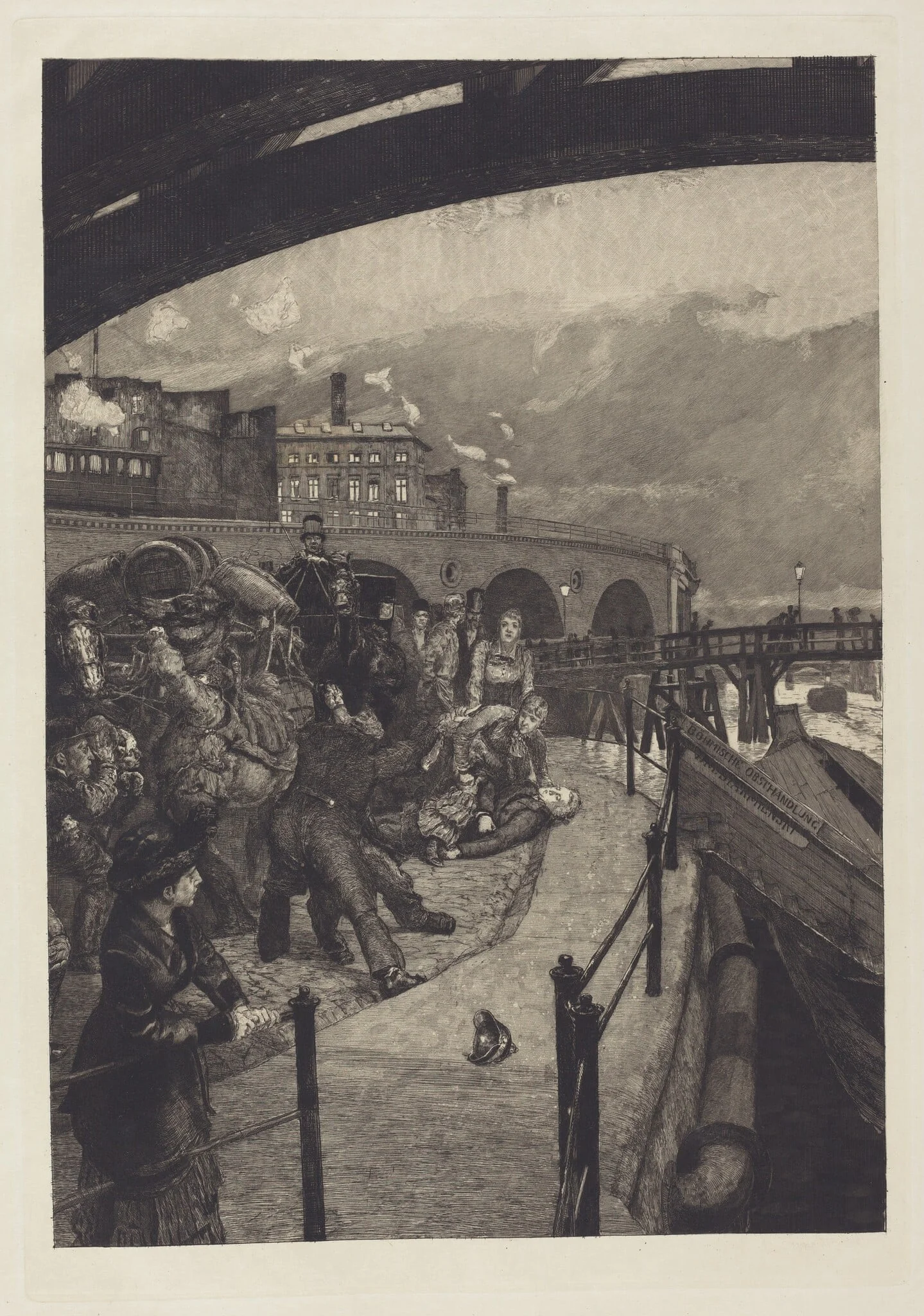 Ein Mord (A Murder), by Max Klinger, ink, 1883