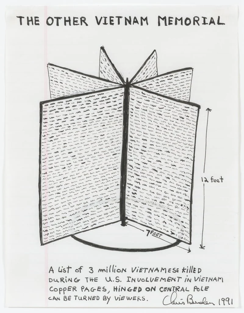 Untitled, by Chris Burden, ink, 1991