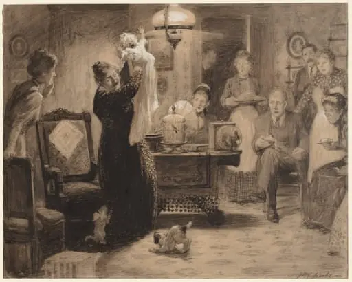 Sketch to illustration "The Stationary Baby"