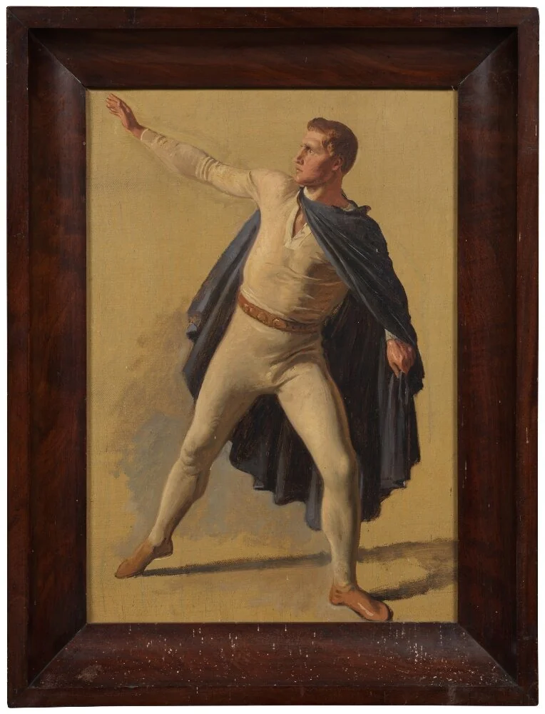 Loki. Study for Ægir’s Feast, by Constantin Hansen, oil, 1855
