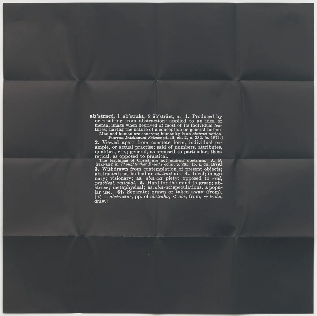 Untitled, by Joseph Kosuth, ink, 1968