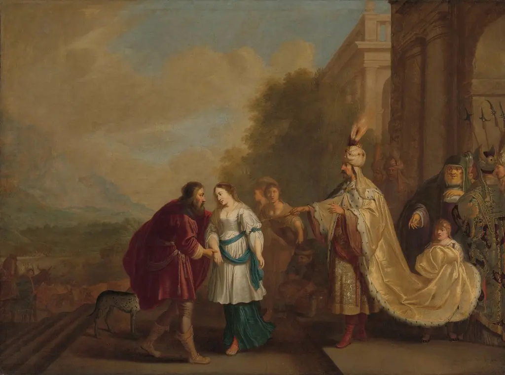 Pharaoh gives Sarah back to Abraham