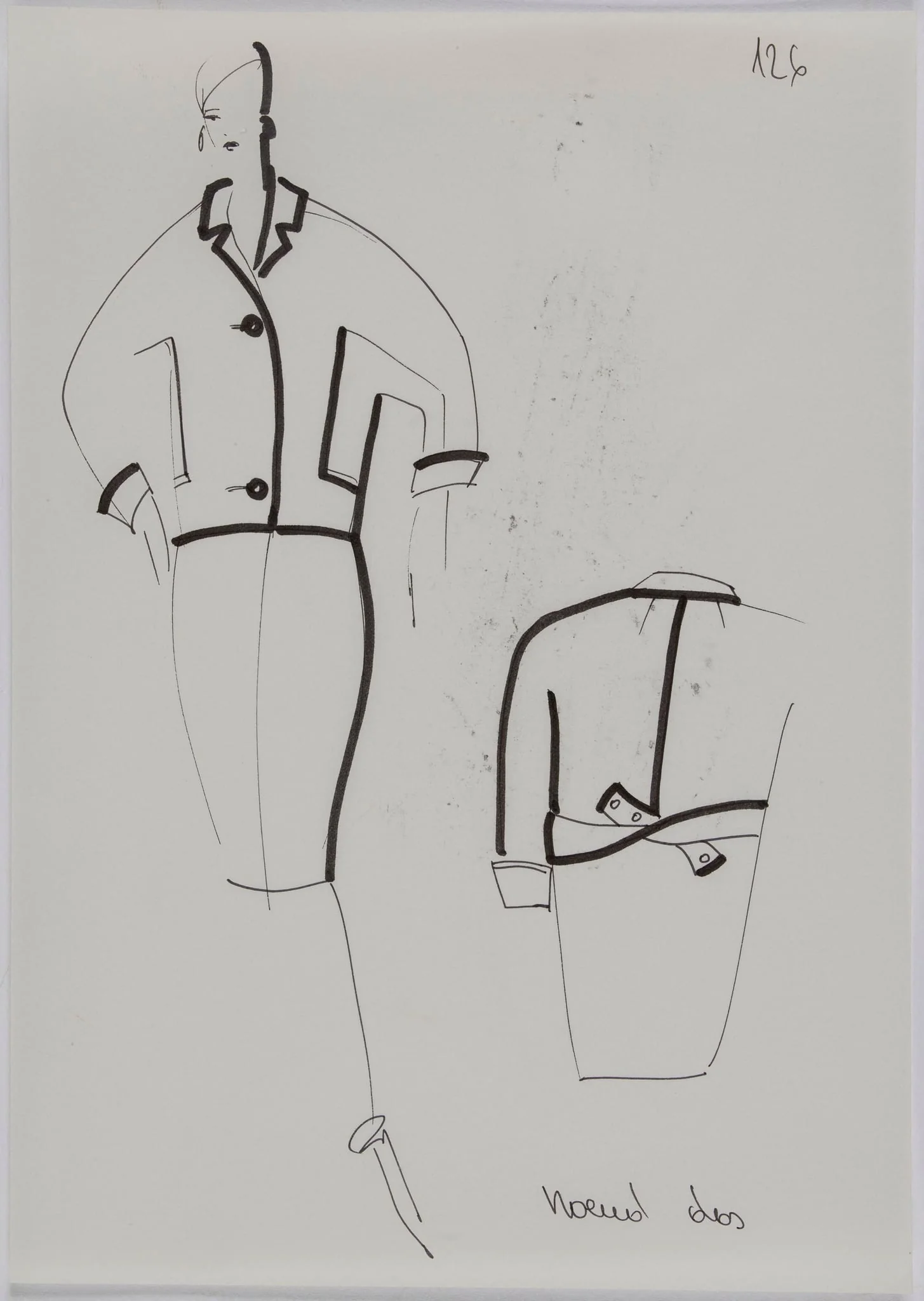 Noeud dos, by Carven, 1960