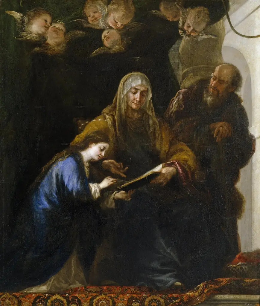 Saint Anne teaching the Virgin to read