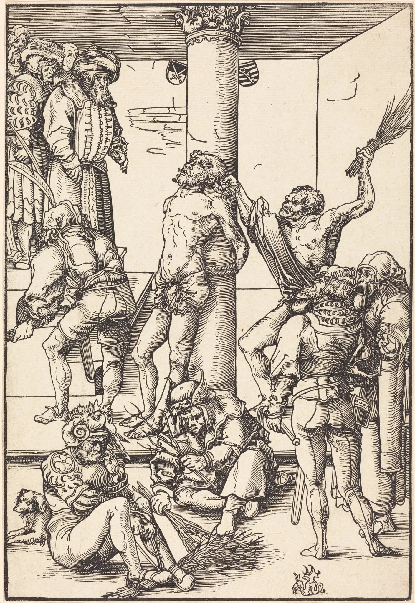 The Flagellation, by Lucas Cranach the Elder, ink, 1509